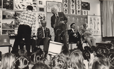 Photograph (Item) - Visitors in a classroom, c. 1970s