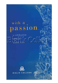 Book - 'With a Passion: a celebration of food Bialik style'