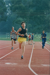 Photograph, Students in a running race at a sports event, c. 2000s
