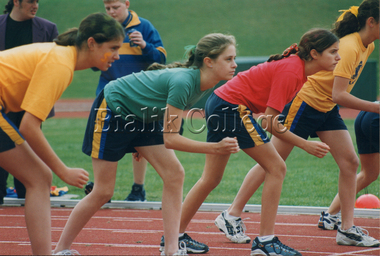 Photograph, Girls' running race at a House Sports Day, c. 2000s