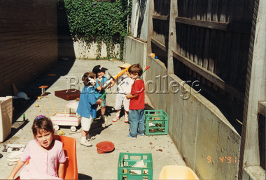 Photograph (item) - ELC students playing outside, 1991, 1991