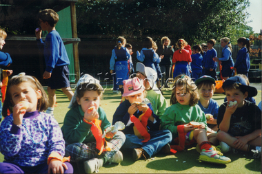 Photograph - ELC students celebrating Lag B'omer, c. 1990s