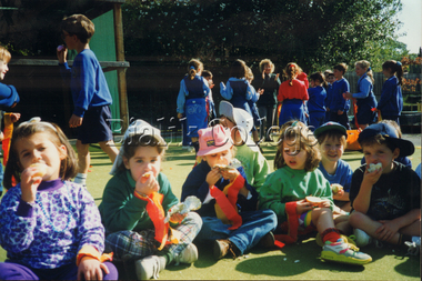 Photograph - ELC students celebrating Lag B'omer, c. 1990s, c. 1990s