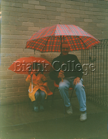 Photograph (item) - Caretaker Frank Rogers with an ELC student, c. 1980s, c. 1980s