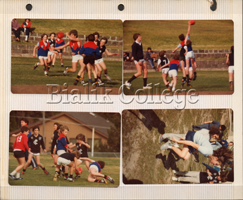 Photorgraphs, Students playing football, c. 1980-1982