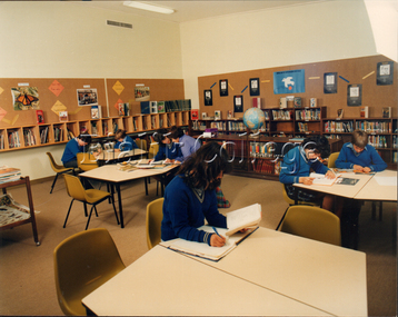 Photograph (item) - Students studying in the library, c. 1980s