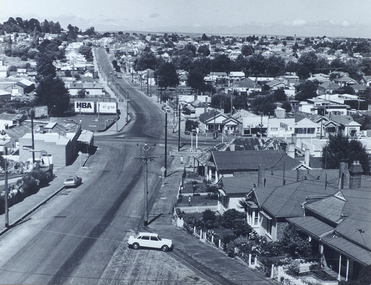 Photograph, View south west along Barkly Street from Ballarat Fire Station Tower, Ballarat East