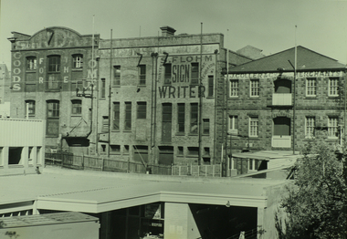 Photograph, Rear of Lydiard St North warehouses, Ballarat