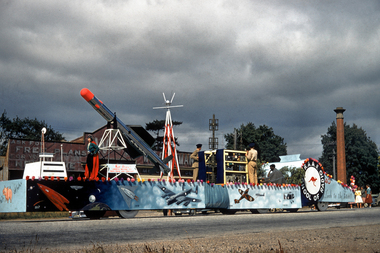 35mm Slide, R.A.A.F Missile on parade, Ballarat Circa 1956