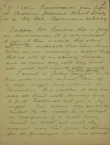 Australian Historical Record Society papers, Mr. J. Vallins reminiscences