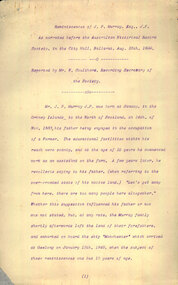 Australian Historical Record Society papers, Reminiscences of J.P. Murray, Esq., J.P