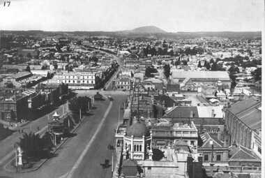 Photograph, Photo taken from the Town Hall Tower along Sturt Street facing east