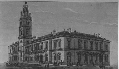 Photograph, Ballarat Post Office, from the Excelsior Album of Ballarat Views