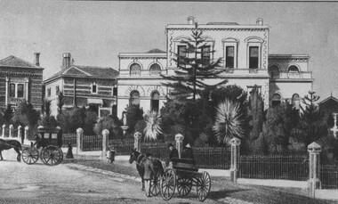 Photograph, Ballarat East Town Hall & Library, from the Excelsior Album of Ballarat Views