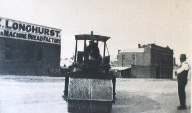 Photograph, Jelbart Road Roller & Longhurst Bakery circa 1930s