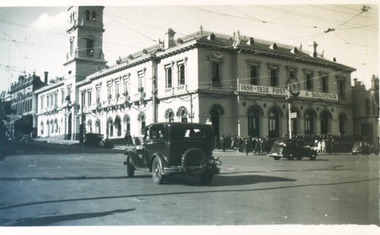 Photograph, Ballarat Post Office during Ballarat Centenary Celebrations 1938
