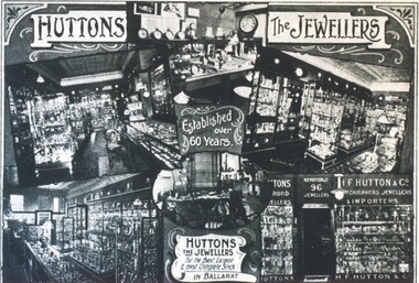 Photograph, Huttons the Jewellers advertisement