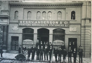 Photograph, Berry Anderson & Co Printing Works circa 1915