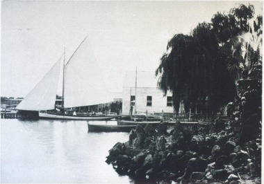 Photograph, Yacht on Lake Wendouree circa 1910