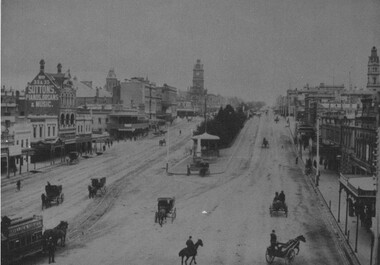 Photograph, Western view along Sturt Street from Grenville Street 1899