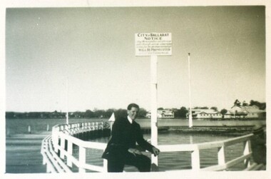 Photograph - Card Box Photographs, View Point, Lake Wendouree 1943