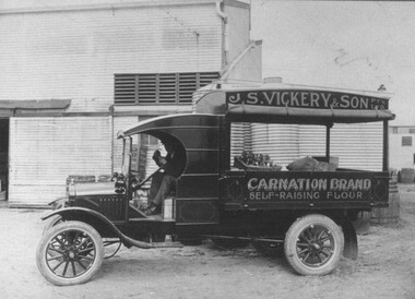 Photograph - Card Box Photographs, J.S. Vickery & Son Ptd Ltd delivery van, Ballarat c1915