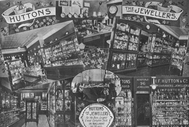 Photograph - Card Box Photographs, Huttons the Jewellers advertisement, Ballarat circa 1916