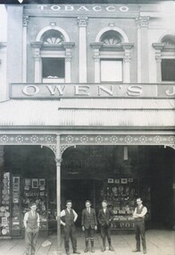 Photograph - Card Box Photographs, Owen's Sport Store and J. Brehaut Tobacconist, Ballarat circa 1925