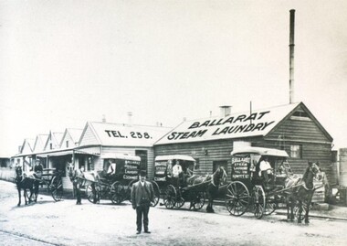 Photograph - Card Box Photographs, Ballarat Steam Laundry circa 1910