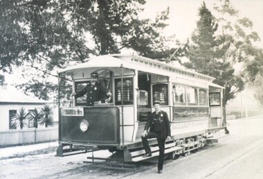 Photograph - Card Box Photographs, Electric Tram, Ballarat circa 1920