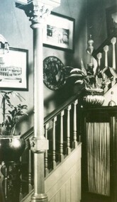 Photograph - Card Box Photographs, Possibly the Entrance Hall at 'Raasay', Ballarat circa 1905