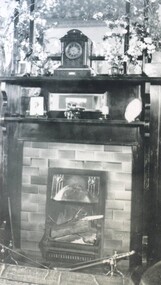 Photograph - Card Box Photographs, Fireplace at 'Raasay', Ballarat circa 1905