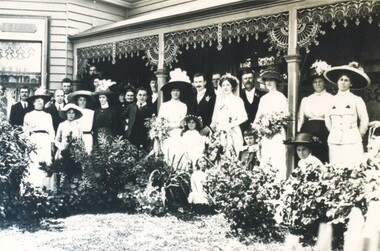 Photograph - Card Box Photographs, Allen family wedding group, Ballarat 1913