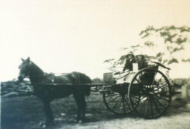 Photograph - Card Box Photographs, Una & Mary Kent at their Dairy circa 1925
