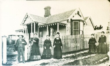 Photograph - Card Box Photographs, Hooper family at the home in Creswick circa 1870
