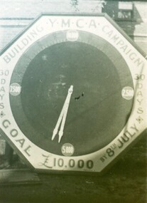 Photograph - Card Box Photographs, YMCA building appeal clock circa 1938