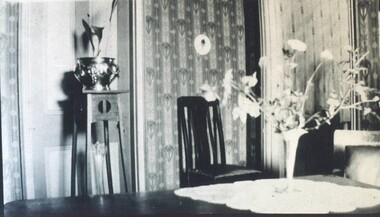 Photograph - Card Box Photographs, Room interior, Darling Street circa 1920