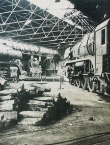 Photograph - Card Box Photographs, Inside the Locomotive Dept, Ballarat East 1960