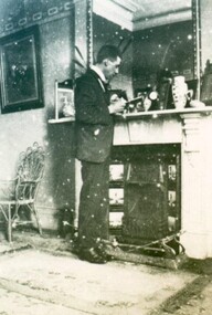 Photograph - Card Box Photographs, Interior of the Ballarat Banking Co. building circa 1920