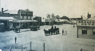 Postcard - Card Box Photographs, View of Neill Street, Beaufort circa 1900