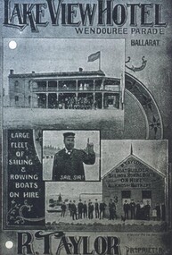 Photograph - Card Box Photographs, Advertisement for Lake View Hotel 1916.  From Citizens & Sports publication