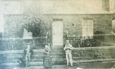 Photograph - Card Box Photographs, Alexander family outside their home, Montrose Cottage circa 1870