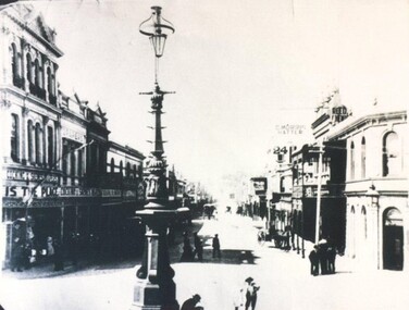 Photograph - Card Box Photographs, View east along Bridge Street, Ballarat circa 1890