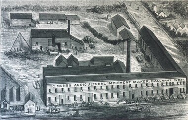 Photograph - Card Box Photographs, George Munro's Engineering Works, Ballarat 1888