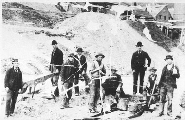Photograph - Card Box Photographs, Mining for Pyrite, Black Hill circa 1908