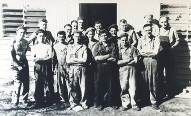 Photograph - Card Box Photographs, Original staff of Amcast, Ballarat circa 1954