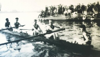 Photograph - Card Box Photographs, Rowing Regatta, Lake Wendouree 1926