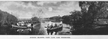 Postcard - Card Box Photographs, Boating on Fairy Land, Lake Wendouree 1910