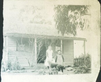 Photograph - Card Box Photographs, Amy & Maude Bennets at the family cottage, Ballarat circa 1898