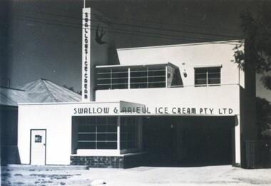 Photograph - Card Box Photographs, Swallow & Ariell Pty Ltd Ice Cream Depot, Ballarat circa 1955.  From Bartrop's Consultants File